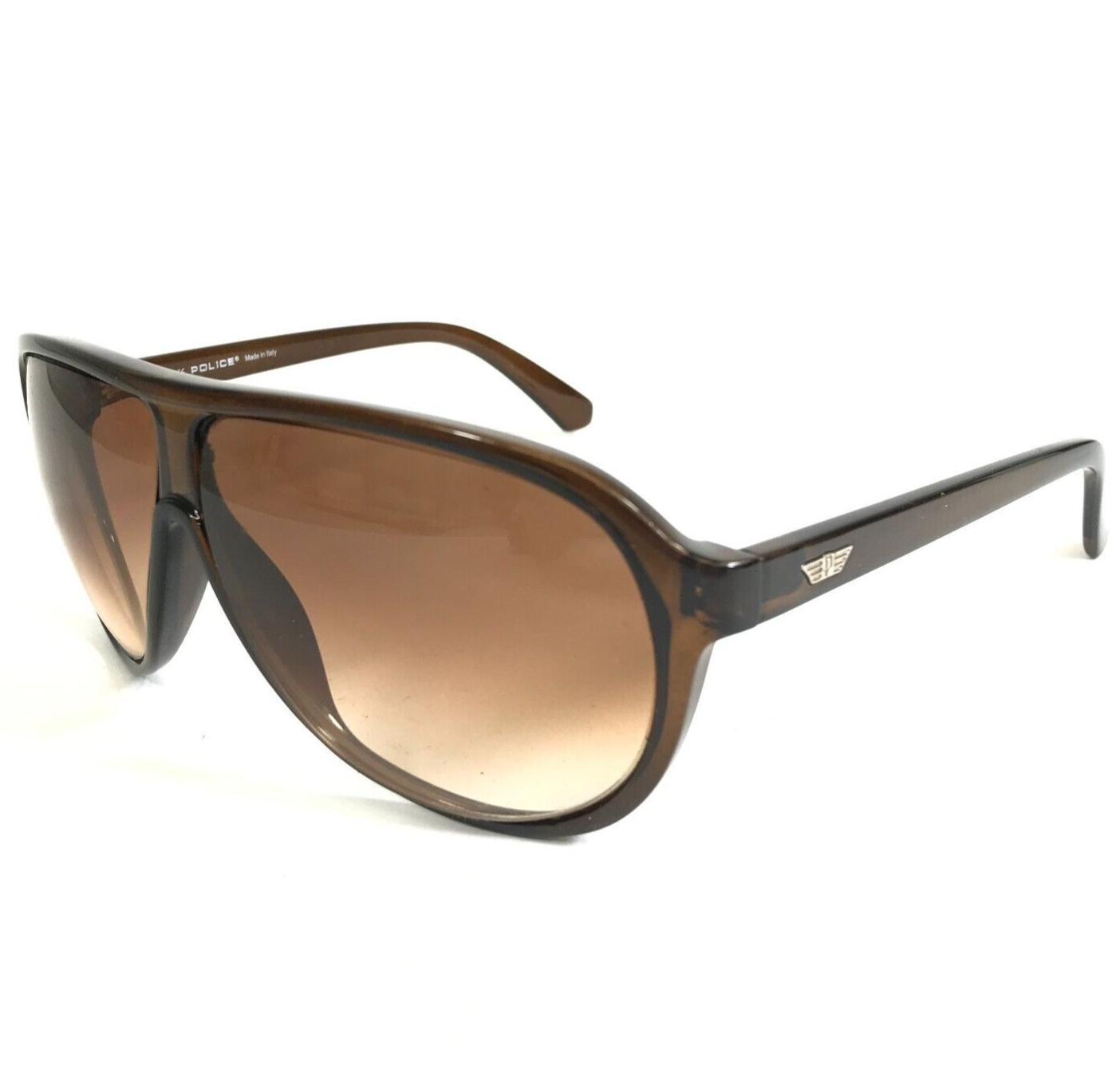 Primary image for Police Sunglasses S 1613 COL.0Z90 Clear Brown Round Frames with Brown Lenses