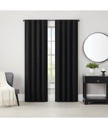 Eclipse Black Blackout Back Tab Single Curtain Panel, 84&quot;L x 40&quot; W - $346.06 MXN