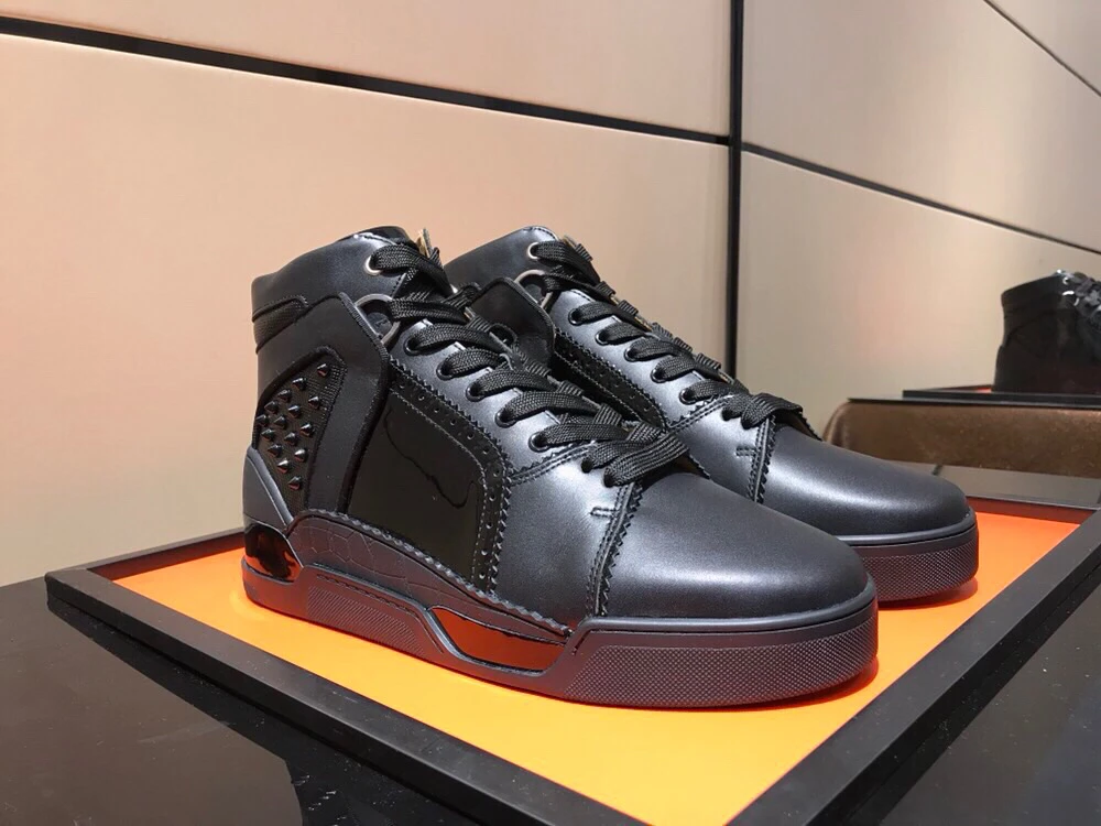 Men&#39;s Luxury Brand Shoes Designer Casual Black Sneakers Party Leather Re... - $279.42