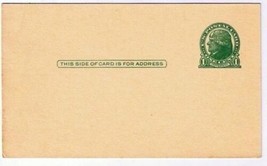 United States Post Office Postal Pre Stamped Card 1 Cent Green Jefferson - $2.17