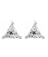 Triangle Natural Mined Diamond Studs 14k gold (2.01 Ct E VS2-SI1 Clarity) - $9,027.00