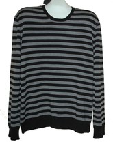 ATM Gray Black Striped  100% Wool Men&#39;s  Sweater Size US 2XL NEW - £73.66 GBP