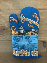 Louisiana Theme Oven Mitt Crawfish Boil Recipe Kitchen Glove Excellent - $12.82