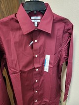 Croft And Borrow Mens Slim button up Shirt 16  32/33 Maroon Color New - £11.10 GBP