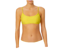 No Boundaries Junior&#39;s Removable Cups Bandeau Bikini Top Lemonade Size S (3-5) - £12.44 GBP