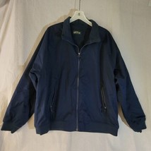 Orvis Mens Jacket Sz XL Navy Blue Windbreaker Fleece Lined  - $26.14