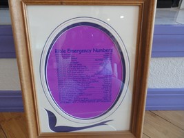 BIBLICAL PSALMS FRAMED EMERGENCY BIBLE VERSES WHEN IN DOUBT 12X15 WOODEN... - $25.53