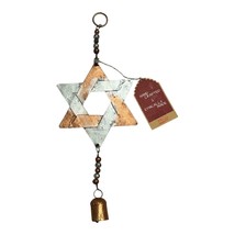 Mira Handcrafted Star of David Metal Chime – Copper & Silver Finish - $443.71 MXN
