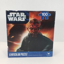 Star Wars Darth Maul 3D Puzzle 100 Piece Lenticular 12&quot;x9&quot; Cardinal Seal... - $12.19