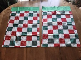 2- CHRISTMAS Pillowcases UNUSED TWO-SIDED Pretty ! Clean Great Crafting  - $12.00