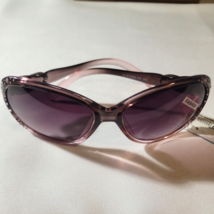 Piranha Fashion 5 Sunglasses Style # 60000 Dark Purple Clear Frame Gems - £6.91 GBP