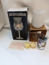 Animates Butterfly Glass Votive Clear Candle Holder 2779E L E Smith Box 8 In Box - £36.47 GBP