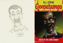 Tim Jacobus Goosebumps Original Art Sketch R.L. Stine Night of The Living Dummy - £116.76 GBP