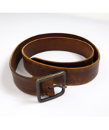 John Varvatos Star USA Leather Belt Mens Size 34 Brown Distressed Buckle... - $33.09