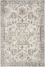 9 X 13 Ivory Machine Woven Distressed Floral Traditional Indoor Area Rug - $1,117.49
