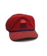 Vintage Port Ludlow Corduroy Strapback Hat Cap Red Made In USA - $52.68 CAD