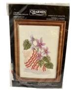 Janlynn Charmin Embroidery Kit Shell and Violets Silk Screened Fabric 04... - $11.83