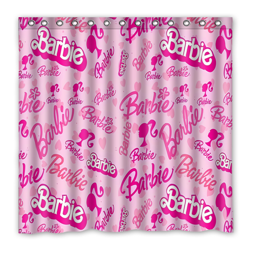 New!!! Cute Barbie Custom Waterproof Polyester Shower Curtain 4 Size Item image 15