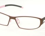 Nuevo Orgreen HELLDIVER 8 Mate Marrón Oscuro En Rosa Bebé Gafas Marco 54... - $186.11