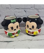 Disney ZAK! Tsum Tsum Minnie &amp; Mickey Mouse 3D Mugs Set Christmas  - $24.74