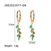 Uworld Stylish Stainless Steel Leaf Hoop Earrings for Women High Quality Metal G - £15.24 GBP