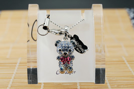 Crossfor Teddy Bear Blue Crystal Necklace Cute Kawaii Teddy-05BL Japan - £56.82 GBP