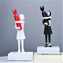 MISSILE HUGGING GIRL BANKSY MODERN IRONICAL STREET ART LUXURIOUS SCULPTURE  - $159.00