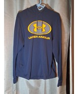 Under Armour Hoodie Mens Large Blue Orange Sweatshirt Activewear Sportsw... - $21.26 CAD