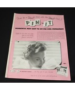 Vintage Print Ad 1955 Pin It Curl Permanent Proctor &amp; Gamble Fashion - €5,05 EUR