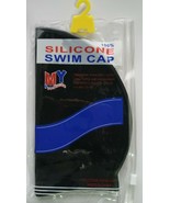 Men&#39;s Flexible Silicone Swimming Cap Or Hat One Size fit all Color Black - £3.70 GBP