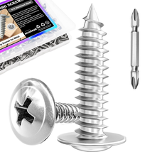 200-Pc #8×3/4&quot; Stainless Steel Truss Head Wood Screws - Self Tapping - $12.82