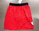 NWT Nike DN4010-657 Men&#39;s Dri-Fit Basketball Shorts Loose Fit Red Black ... - $29.95