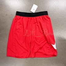 NWT Nike DN4010-657 Men&#39;s Dri-Fit Basketball Shorts Loose Fit Red Black ... - £23.94 GBP