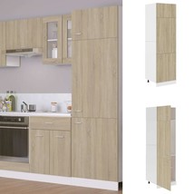 Refrigerator Cabinet Sonoma Oak 60x57x207 cm Engineered Wood - £116.45 GBP
