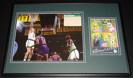 Larry Bird Framed 1992 49 Point Game Photo &amp; Media Guide Display Celtics - £54.43 GBP