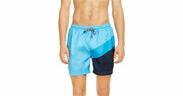 International Concepts Men&#39;s Splice Colorblock 5&quot; Swim Trunks Crystal Se... - $14.94