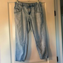 EUC HELMUT by HELMUT LANG Cropped Pale Blue Wash Distressed Jeans SZ 25 - $64.35