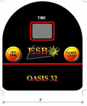 ESB Oasis 32 Timer Overlay Decal Sticker 2 Button Timer ESB Tanning Bed ... - $22.32