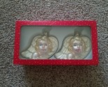 Vintage Mint Dillard&#39;s Trimmings Blown Glass Angels Ornaments 6&quot;x5&quot; W/ B... - $33.66