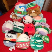 NEW 2023 Christmas Holiday 4.5&quot; Squishmallows complete set of 12 New with tags - £38.61 GBP