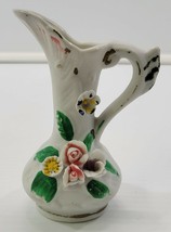 Vintage Mini Ceramic Flower Bud Decorative Vase 4-1/4&quot; Tall - £4.76 GBP
