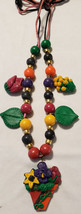 Multi-Color Handmade Polymer Clay Millefiori Spring Flowers Design Necklace - £7.91 GBP