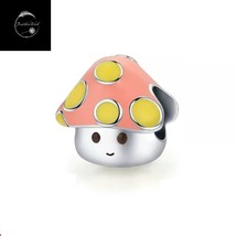 Genuine Sterling Silver 925 Genuine Cute Lucky Magic Mushroom Bead Charm Family - £16.85 GBP