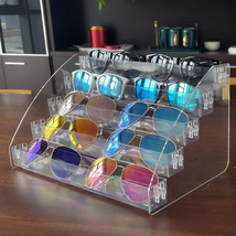 Minesign Sunglasses Organizer Clear Eyeglasses Display Case Sticker Disp... - £19.16 GBP