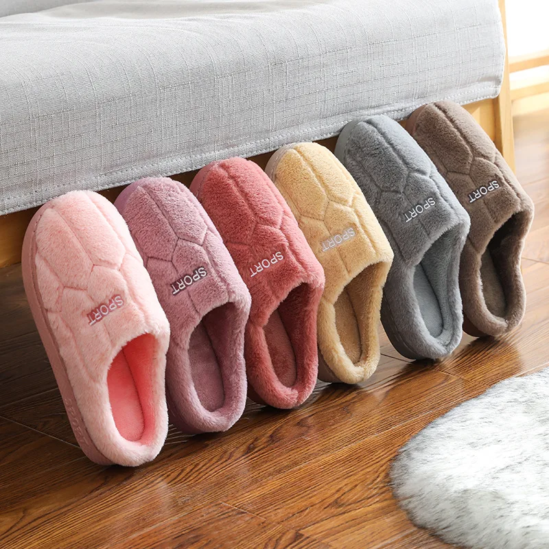 Unisex Winter Shoes Household Cotton Slippers Men Indoor Warm Plush Foot... - £12.06 GBP+