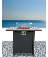 30&quot;x25&quot; Steel Outdoor Fire Pit Table w/Lid - $358.99