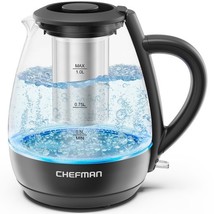 Electric Kettle with Tea Infuser, 1L 1500W, Removable Lid for Easy Clean... - $24.22 CAD