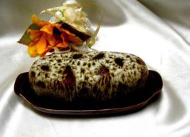 2572 Antique Harker Pottery Rockingham Brown Drip Butterdish and Lid - €12,99 EUR