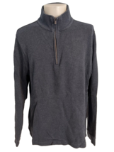 L.L. Bean Gray 1/4 Zip Long Sleeve Pullover Size L Tall - $23.74
