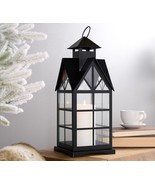 Indoor/ Outdoor 15.5&quot; Cathedral Metal Lantern w/ Candlelight by Valerie ... - £152.54 GBP